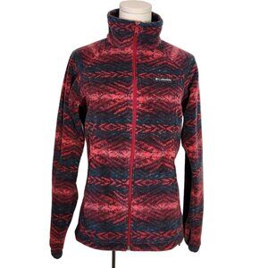 Columbia Benton Springs Aztec Print Full Zip Fleece Jacket Women's Size S